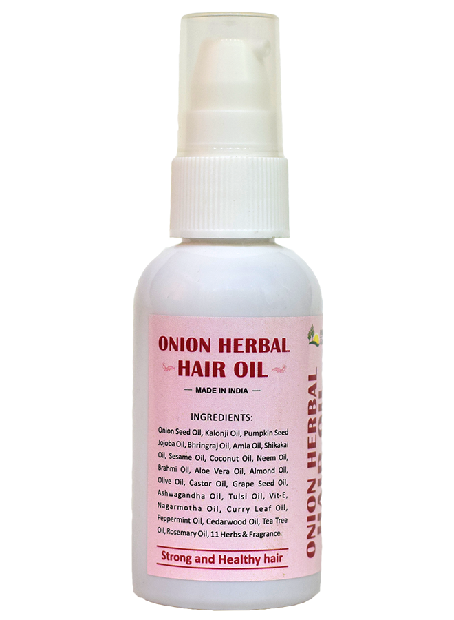 Onion Herbal Hair Oil - Pranacharya | Green Shield